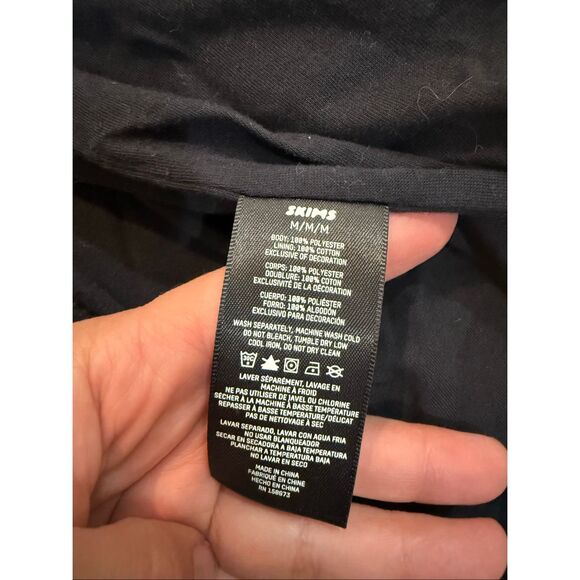 SKIMS by Kim Kardashian NWT Fleece Wrap Belted Jacket Onyx Black size Medium M - Picture 7 of 10